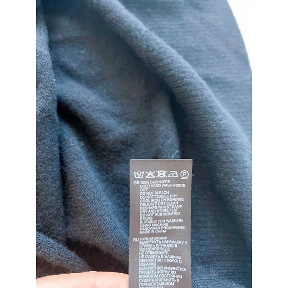 Reiss COLEEN 100% CASHMERE ROLL NECK JUMPER black Large - Picture 12 of 12